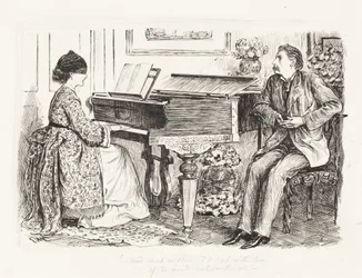 En mist of gloed, ik zou met hem varen, als hij met mij zou varen, c.1865 (pen en zwarte inkt over grafiet)