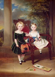 Portret van twee Kinderen, Herbert en Rose, 1844