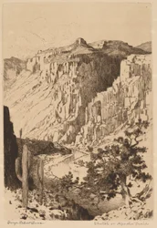 Schets op Apache Trail, Arizona