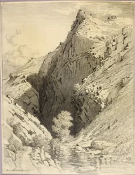 Zonder titel (transfer tekening voor Bear Creek Canyon, Denver, Colorado)