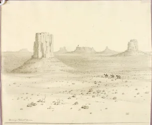 Zonder titel (overdrachtskening voor Woestijnmonumenten, Arizona)