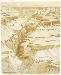 Zonder titel (transfer tekening voor Grand Canyon [nr. 1])