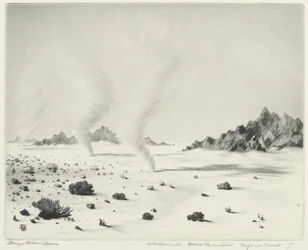 Wervelwinden, dode bergen, Mojave-woestijn, Californië