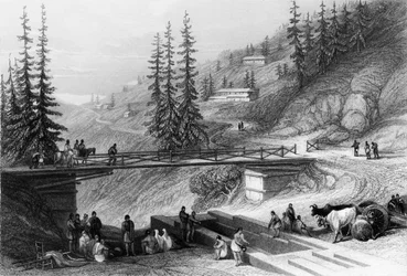 Uitzicht op Simla, 1838