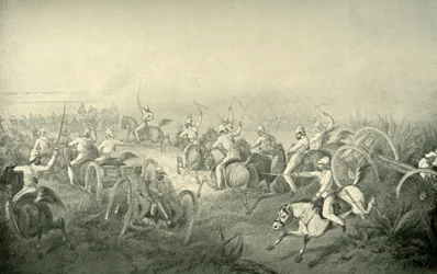 Indiase paardenartillerie in actie, 1850s, 1901