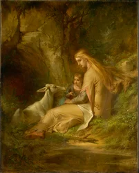 Sint Genoveva van Brabant in het bos, 1860s