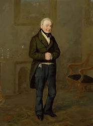 Portret van een huishoudelijke rentmeester van Bramham Park, Yorkshire, geïdentificeerd als John Pollock (1769-1837), ca. 1822