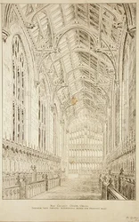 New College Chapel: Interieur met alternatief ontwerp voor voorgesteld dak