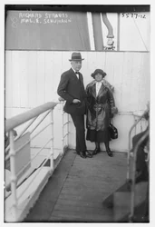 Elisabeth Schumann met Richard Strauss (zwart-wit foto)