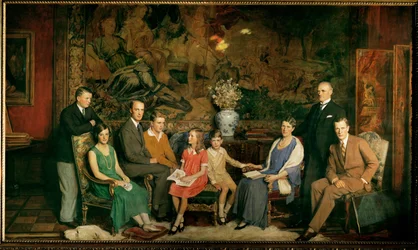 De familie Krupp (olieverf op doek)