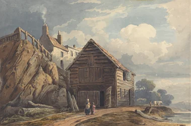 Landschap met een botenhuis