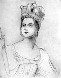 Koningin Victoria in haar kroningsgewaad, 1837, 1901.