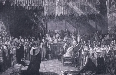 De kroning van koningin Victoria AD 1838