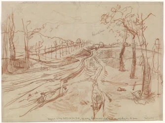Schets van een landweg
