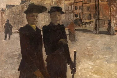 Vrouwen op de Rokin in Amsterdam