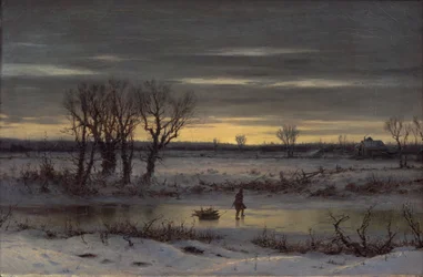 Winter Schemering bij Albany, 1858