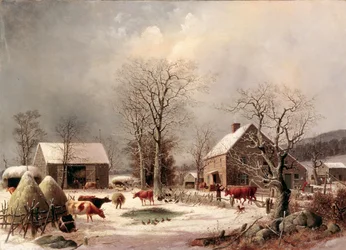 Boerderij in de winter