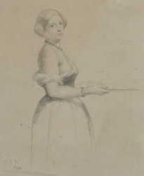 Portret van een jonge vrouw, 1856