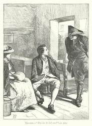 Illustratie voor The Good-Natured Man (gravure)