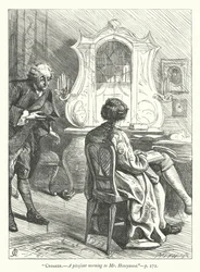 Illustratie voor The Good-Natured Man (gravure)