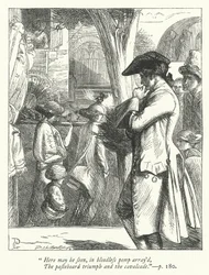 Illustratie voor The Traveller (gravure)