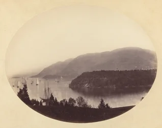 Vanaf Trophy Point, West Point, Hudson River, ca. 1867-1868