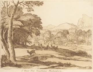 Zonder titel: Landschap met herten