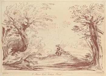 Zonder titel: Landschap met figuren