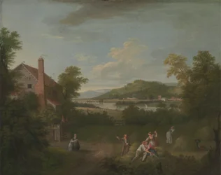 Landschap met landarbeiders