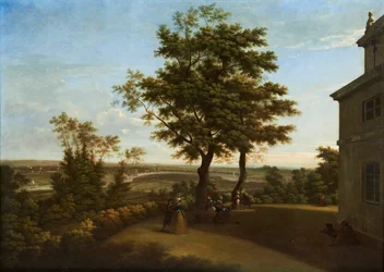 Westcombe House, uitzicht vanaf het terras, met Londen in de verte