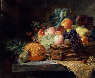 Geschenk van de natuur. Schilderij van George Lance (1802-1864) Privécollectie.