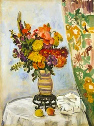 Bloemen in een Chinese vaas