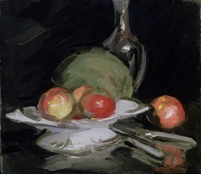 Stilleven Kom met Fruit, Meloen en Karaf