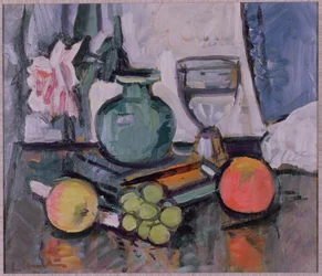 Stilleven, Roos en Fruit