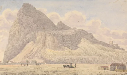 De rots van Gibraltar, vanaf de Noordelijke Front Guard Room