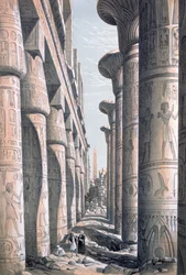 Grote Tempel, Karnak, Egypte, 19e eeuw