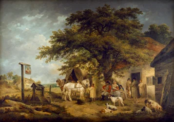 Een pauze van een soldaat en zijn familie, ca. 1795-ca. 1800