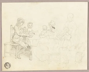Familie aan tafel