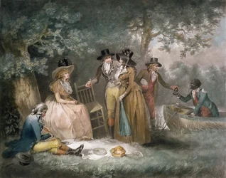 De maaltijd van de vissers, gegraveerd door William Ward, uitgegeven door J.R. Smith, 1789