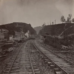 De Allatoona-pas, gezien naar het noorden, Georgia