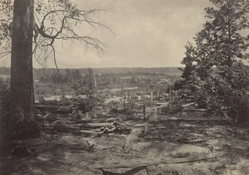 Het slagveld van Peach Tree Creek, Georgia, 1860s