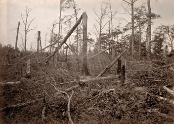 The "Hell Hole", New Hope Church, Georgia, uit Photographic Views of Sherman