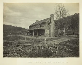 Het huis van John Ross, Ringold, GA, 1866
