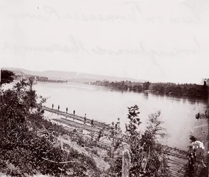 Uitzicht op de Tennessee River richting Chattanooga, ca. 1864
