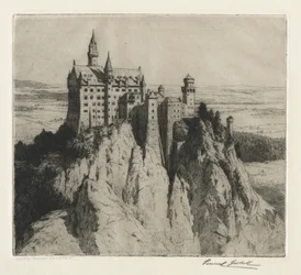 Kasteel Neuschwanstein, eind 1800s-begin 1900s