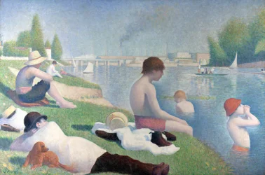 Badhuisgangers in Asnières