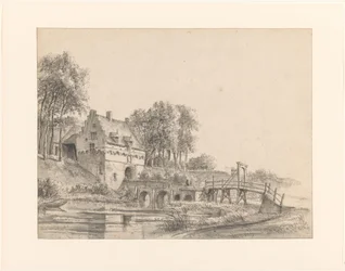 Gezicht op de poort van Kasteel Buren