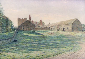 Halton Castle, Northumberland, oostelijk aspect, 19e eeuw