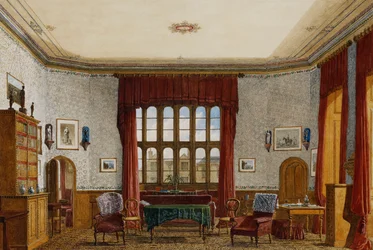 Een interieur van een kamer, Christ Church, Oxford,