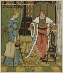 Illustratie voor Repelsteeltje door de Gebroeders Grimm